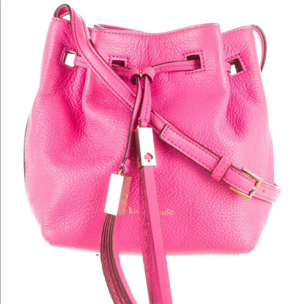 Kate Spade New York Pink Leather Bucket Bag